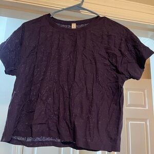 Lululemon Athletica Dark Purple Short Sleeve Tee